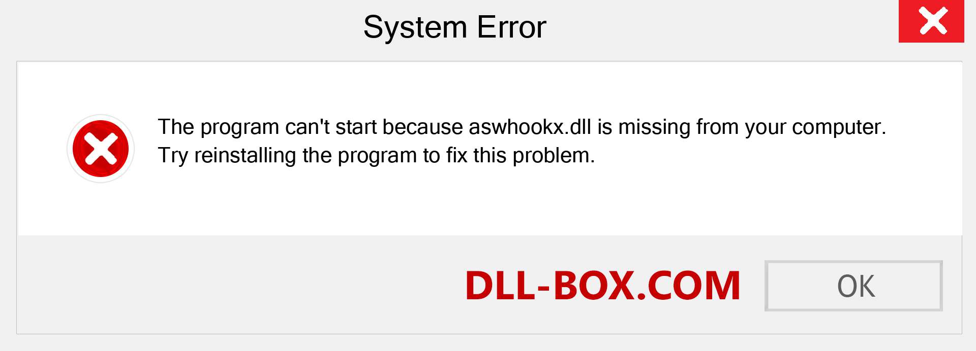  aswhookx.dll file is missing?. Download for Windows 7, 8, 10 - Fix  aswhookx dll Missing Error on Windows, photos, images